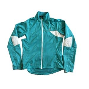 Pearl Izumi Teal and White Elite Barrier Bicycling Jacket
